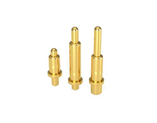 Útdraganlegur gormhlaðinn gullhúðaður Pogo pinna