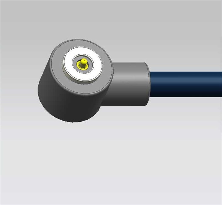 Einfaldur-PIN hringlaga hægri-hornsegulsnúra